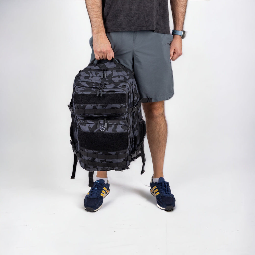 The Badge Bag 45L Backpack Grey Camo 45L Maxi Pack - Grey Camo